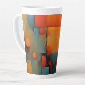 Abstracte kunst latte mok (Linkerhoek)