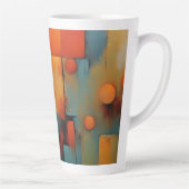 Abstracte kunst latte mok (Rechts)