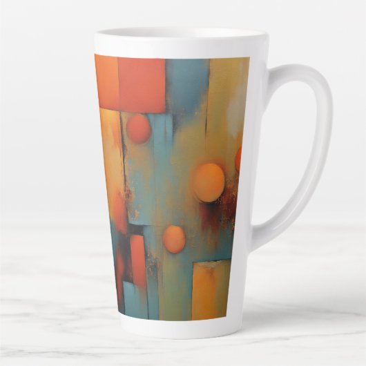 Abstracte kunst latte mok (Rechts)