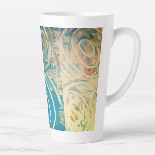 Abstracte Kunst Latte Mok (Rechts)