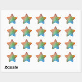 Abstracte Kunst Lege Moderne Elegante Sjabloon Ster Sticker (Vel)
