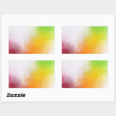 Abstracte Kunst Lege Sjabloon Kleurrijk Rood Geel Rechthoekige Sticker (Vel)