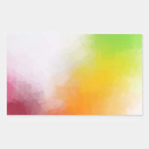 Abstracte Kunst Lege Sjabloon Kleurrijk Rood Geel Rechthoekige Sticker