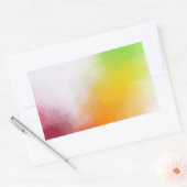 Abstracte Kunst Lege Sjabloon Kleurrijk Rood Geel Rechthoekige Sticker (Envelop)