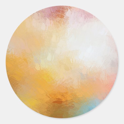 Abstracte Kunst Lege Sjabloon Kleurrijk Roze Rood Ronde Sticker (Voorkant)