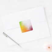 Abstracte Kunst Lege Sjabloon Trendy Kleurrijk Mod Vierkante Sticker (Envelop)
