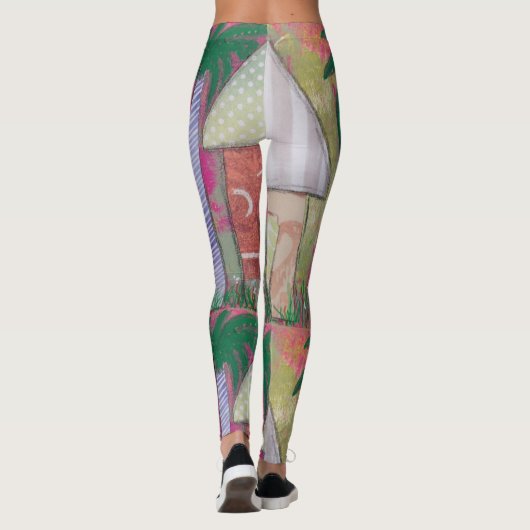 Abstracte kunst leggings (Achterkant)