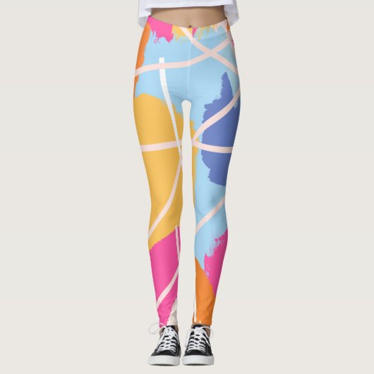Abstracte kunst leggings (Voorkant)