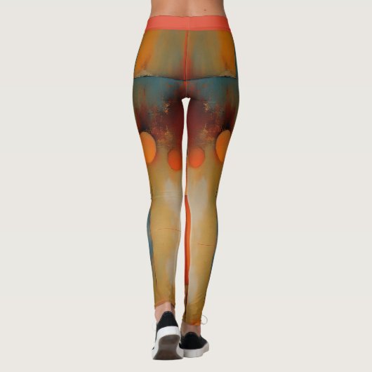 Abstracte kunst leggings (Achterkant)