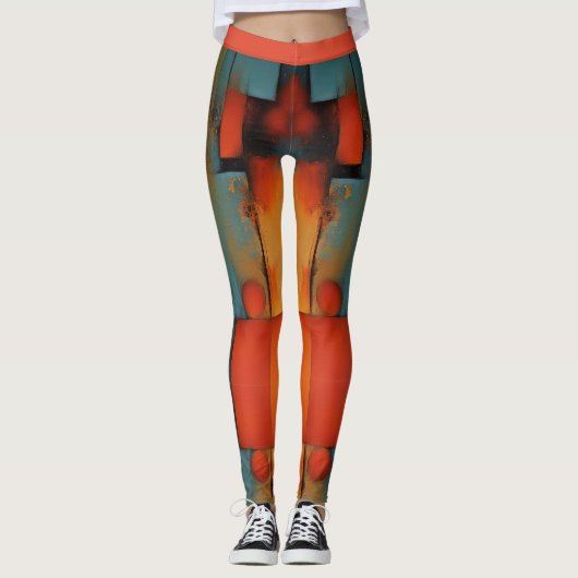 Abstracte kunst leggings (Voorkant)