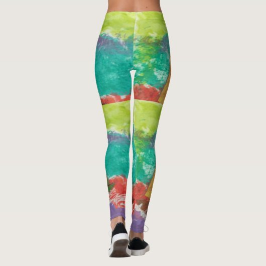 Abstracte kunst leggings (Achterkant)
