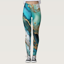 Abstracte kunst Leggings - Elegante marmeren print