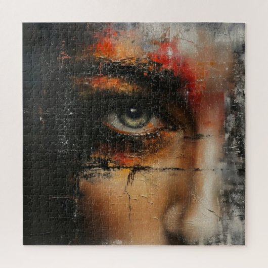 Abstracte kunst legpuzzel (Verticaal)