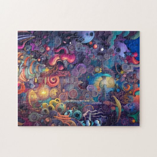 Abstracte kunst legpuzzel (Horizontaal)