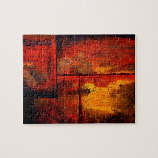 Abstracte kunst legpuzzel (Horizontaal)