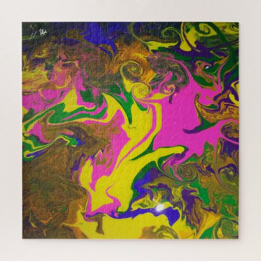 Abstracte kunst legpuzzel (Verticaal)