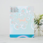 Abstracte Kunst Lentetuin Gepersonaliseerd Briefhoofd (Staand voorkant)