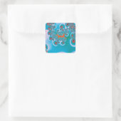 Abstracte Kunst Lentetuin Vierkante Sticker (Tas)