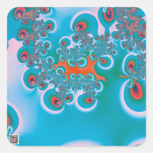 Abstracte Kunst Lentetuin Vierkante Sticker