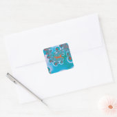 Abstracte Kunst Lentetuin Vierkante Sticker (Envelop)