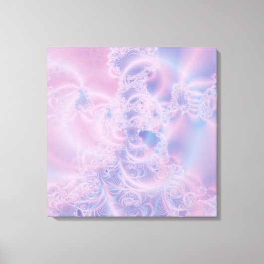 Abstracte Kunst Lichtroze Canvas Afdruk (Voorkant)