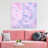 Abstracte Kunst Lichtroze Canvas Afdruk (Insitu (Woonkamer))