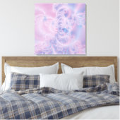 Abstracte Kunst Lichtroze Canvas Afdruk (Insitu (Slaapkamer))