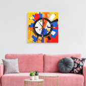 Abstracte kunst lijst canvas afdruk (Insitu (Woonkamer))