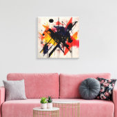 Abstracte kunst lijst canvas afdruk (Insitu (Woonkamer))