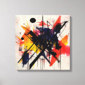 Abstracte kunst lijst canvas afdruk (Voorkant)