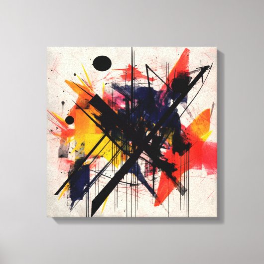 Abstracte kunst lijst canvas afdruk (Voorkant)