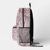 Abstracte Kunst Lotus Pastel Inkt Rugzak (Rechts)