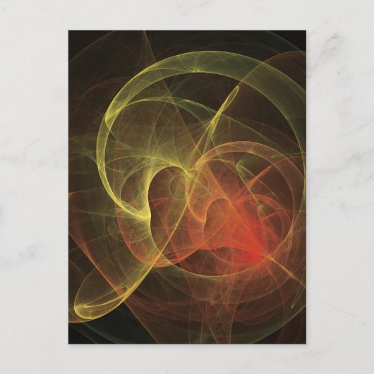 Abstracte Kunst Magische Vlam Briefkaart (Voorkant)