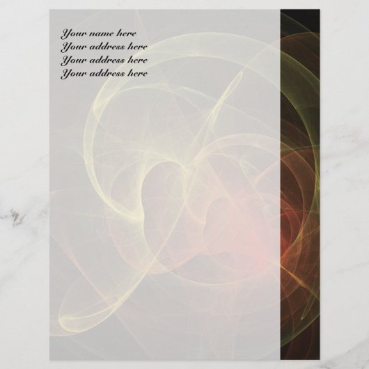 Abstracte Kunst Magische Vlam Gepersonaliseerd Briefhoofd (Voorkant)