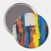 Abstracte Kunst Magneet (Voorkant / Achterkant)