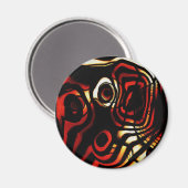 Abstracte kunst magneet (Voorkant / Achterkant)