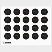 Abstracte Kunst Martial Artist Karate  Ronde Sticker (Vel)