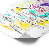 Abstracte Kunst Matte waarde Poster (Hoek)