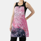 Abstracte kunst met acrylverf | Roze zwart Schort (Insitu)