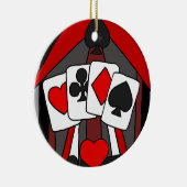 Abstracte kunst met artistieke speelkaarten keramisch ornament (Rechts)
