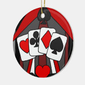 Abstracte kunst met artistieke speelkaarten keramisch ornament (Links)