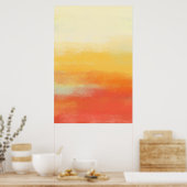 abstracte kunst met "Beach Vibes"-kool voor zomerk Poster (Keuken)