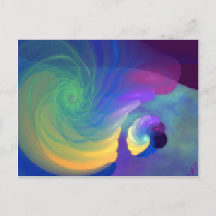Abstracte kunst met beschermde levensduur briefkaart