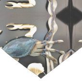 Abstracte kunst met blauwe krab lange tafelloper (Hoek)