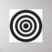 Abstracte kunst met cirkels op zwart-wit canvas (Voorkant)