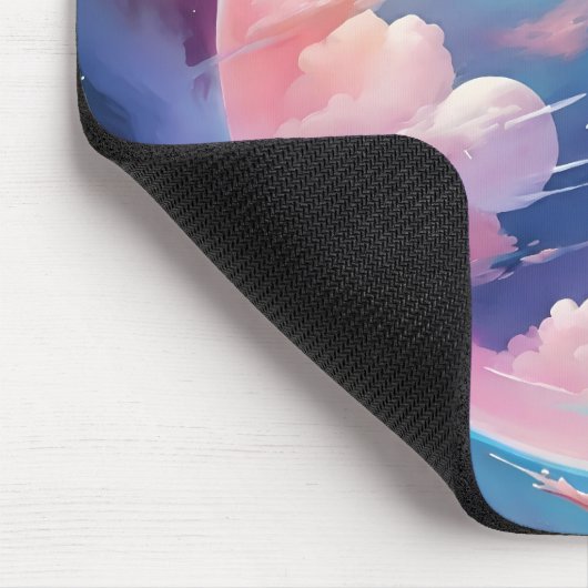 Abstracte kunst met een ruimtethema muismat (Hoek)