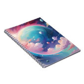 Abstracte kunst met een ruimtethema notitieboek (Rechterzijde)