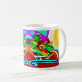 abstracte kunst met ezel3 koffiemok (Voorkant rechts)