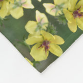 Abstracte kunst met fijne geelbloem fleece deken (Hoek)