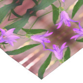 Abstracte kunst met fijne paarse bloemen korte tafelloper (Hoek)